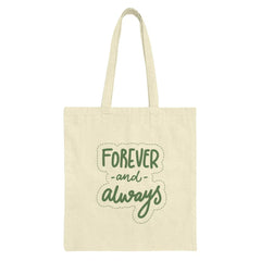 Forever and Always Tote Bag, Romantic Gift, Wedding Favors, Anniversary Present, Couple Gift, Everyday Carry Bag, Cute Shopping Bag - Tawshia