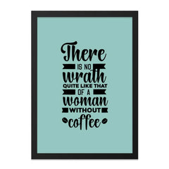 Coffee Lover Wall Art, Funny Woman Art, No Wrath Like That, Woman Without Coffee, Coffee Art Print, Inspirational Wall Art, Office Decor - Tawshia