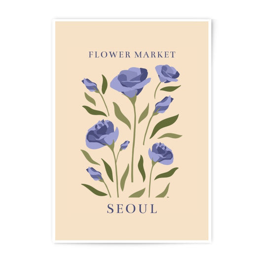 Seoul Flower Market Photographic Print, Floral Wall Art, Botanical Print, Modern Art Print, Home Decor, Gift Idea - Tawshia
