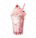 Strawberry Milkshake Mug, Dessert Drink Mug, Cute Food Mug, Sweet Treat Cup, Gift Idea, Kitchen Decor, Drinkware - Tawshia