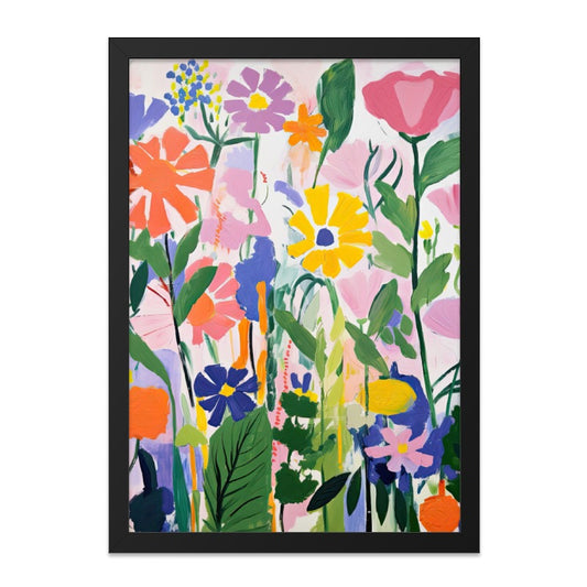 Floral Wall Art, Colorful Flowers Print, Botanical Home Decor, Abstract Painting, Modern Art, Garden Art, Flower Field Wall Decor - Tawshia
