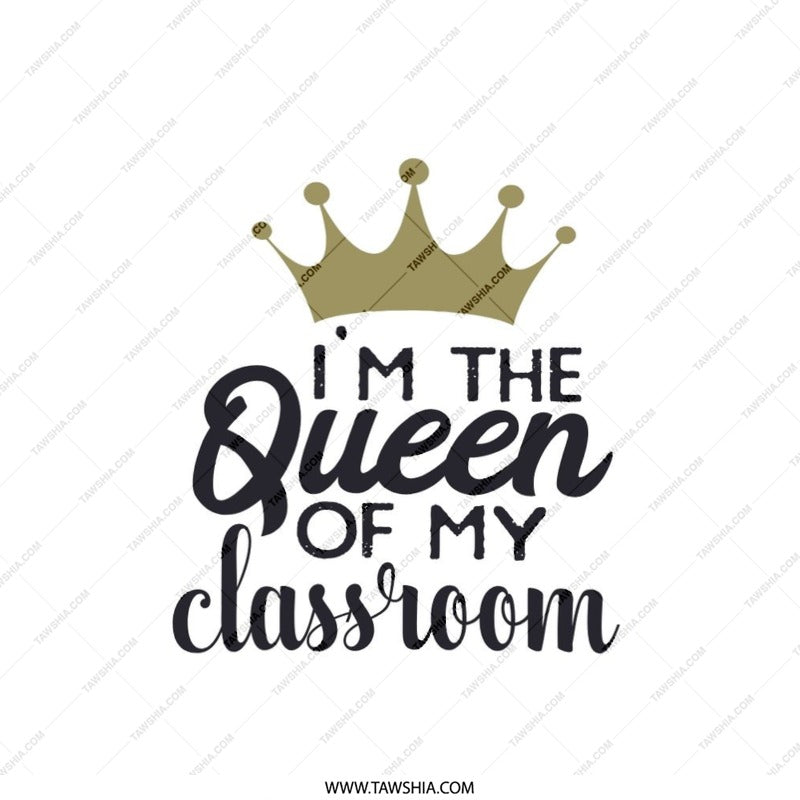 Queen of Classroom Pillow, Teacher Gift, Teacher Appreciation, Decorative Pillow, School Decor, Education Gifts, Teacher Pillow Gift - Tawshia