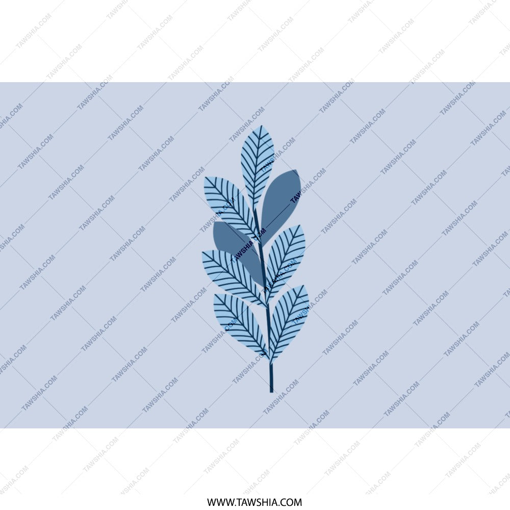 Blue Leaf Tumbler, Modern Floral Tumbler, Minimalist Plant Art Tumbler, Unique Gift Idea, Stylish Travel Mug, Trendy Drinkware - Tawshia