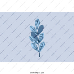 Blue Leaf Tumbler, Modern Floral Tumbler, Minimalist Plant Art Tumbler, Unique Gift Idea, Stylish Travel Mug, Trendy Drinkware - Tawshia