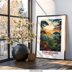 Congo Rainforest Wall Art, Tropical Forest Print, African Landscape, Jungle Scenery, Nature Home Decor - Tawshia