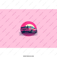 Retro Car Tumbler, JDM Tumbler, 80s Car Gift, Pink Tumbler, Vaporwave Tumbler, Aesthetic Tumbler, Car Lover Gift, Gift for Him - Tawshia