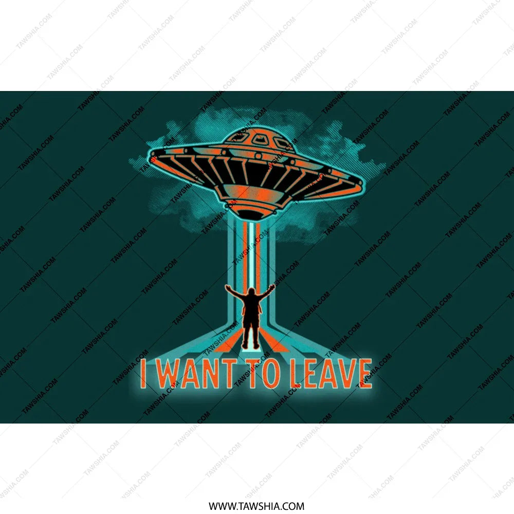 I Want to Leave UFO Alien Abduction Poster product