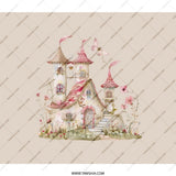 Fairy Tale Castle Backpack, Watercolor Castle Art, Whimsical Backpack, Fantasy Castle Gift, Princess Castle Backpack, School Backpack - Tawshia