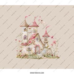Fairy Tale Castle Backpack, Watercolor Castle Art, Whimsical Backpack, Fantasy Castle Gift, Princess Castle Backpack, School Backpack - Tawshia