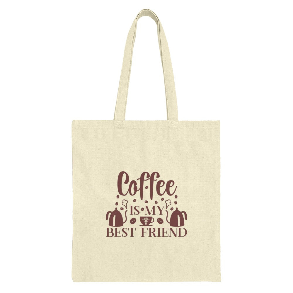 Coffee Is My Best Friend Tote Bag, Unique Gift for Coffee Lover, Everyday Tote Bag, Shopping Bag, Book Bag, Reusable Grocery Bag - Tawshia