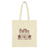 Coffee Is My Best Friend Tote Bag, Unique Gift for Coffee Lover, Everyday Tote Bag, Shopping Bag, Book Bag, Reusable Grocery Bag - Tawshia