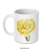Prickly Pear Cactus Flower Mug, Floral Coffee Cup, Botanical Art Mug, Desert Flower Mug, Plant Lover Gift, Unique Mug, Gift for Her - Tawshia