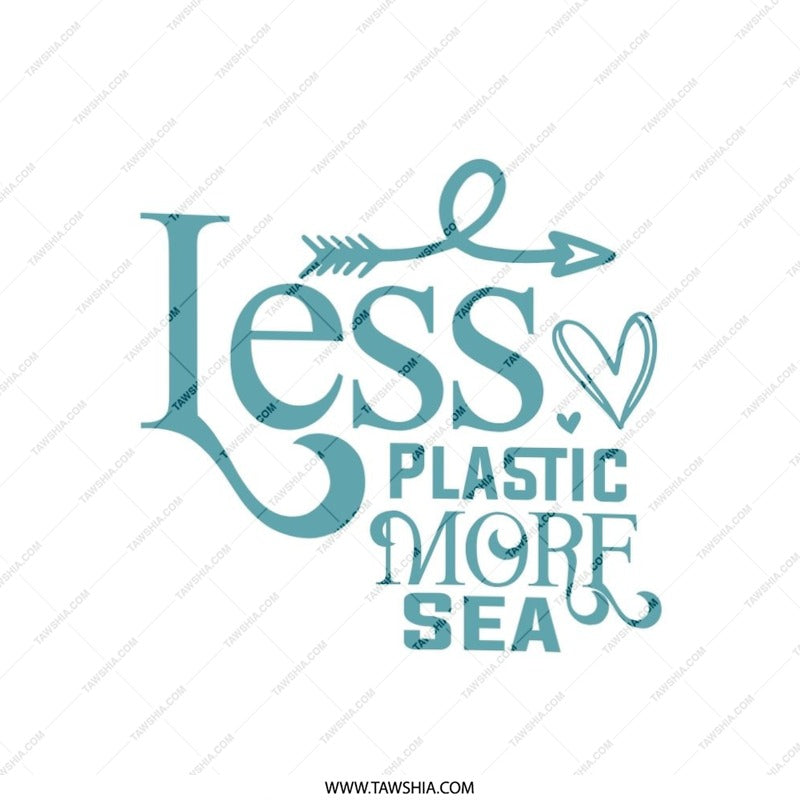Less Plastic More Sea Pillow, Eco Friendly Throw Pillow, Ocean Lover Gift, Coastal Home Decor, Beach House Pillow, Environmental Pillow - Tawshia
