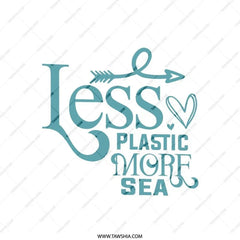 Less Plastic More Sea Pillow, Eco Friendly Throw Pillow, Ocean Lover Gift, Coastal Home Decor, Beach House Pillow, Environmental Pillow - Tawshia