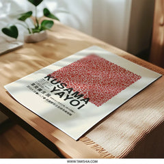 Kusama Yayoi Exhibition, Photographic Print, Modern Art Poster, Red Dot Pattern, Japanese Art, Museum Wall Decor, Home Decor - Tawshia