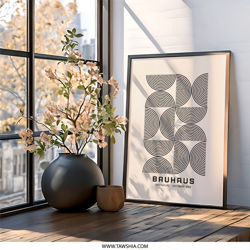 Bauhaus Wall Art, Geometric Print, Modern Wall Decor, Abstract Art Print, 1923 Poster, Minimalist Artwork, Home Decor, Living Room Art - Tawshia