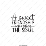Friendship Pocket Mirror, Soul Refreshing Quote, Gift for Friend, Best Friend Present, Compact Mirror, Travel Mirror - Tawshia
