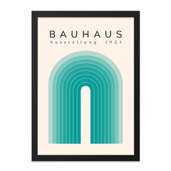 Bauhaus Wall Art, Ausstellung 1923 Print, Modern Art Poster, Teal Geometric Art, Minimalist Wall Decor, Home Decor - Tawshia