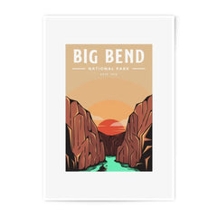 Big Bend National Park Photographic Print, Texas Landscape Art, Retro Travel Poster, Nature Photography, Wall Decor, Home Decor - Tawshia