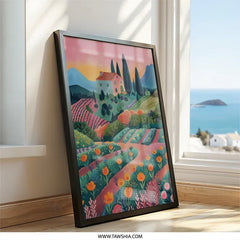 Tuscany Wall Art, Italian Countryside Print, Landscape Painting, Farmhouse Decor, Europe Travel Poster, Tuscan Villa Art, Italy Art Print - Tawshia