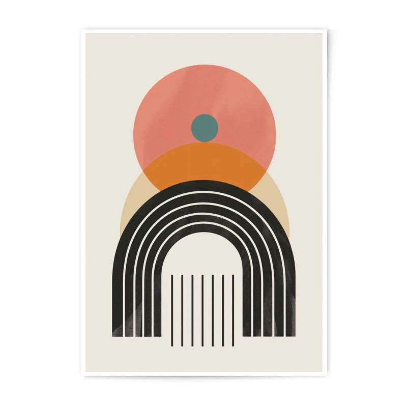 Abstract Geometric Photographic Print, Modern Art Wall Decor, Minimalist Print, Circle Arch Art Print, Home Decor, Wall Art (137) - Tawshia