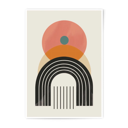 Abstract Geometric Photographic Print, Modern Art Wall Decor, Minimalist Print, Circle Arch Art Print, Home Decor, Wall Art (137) - Tawshia