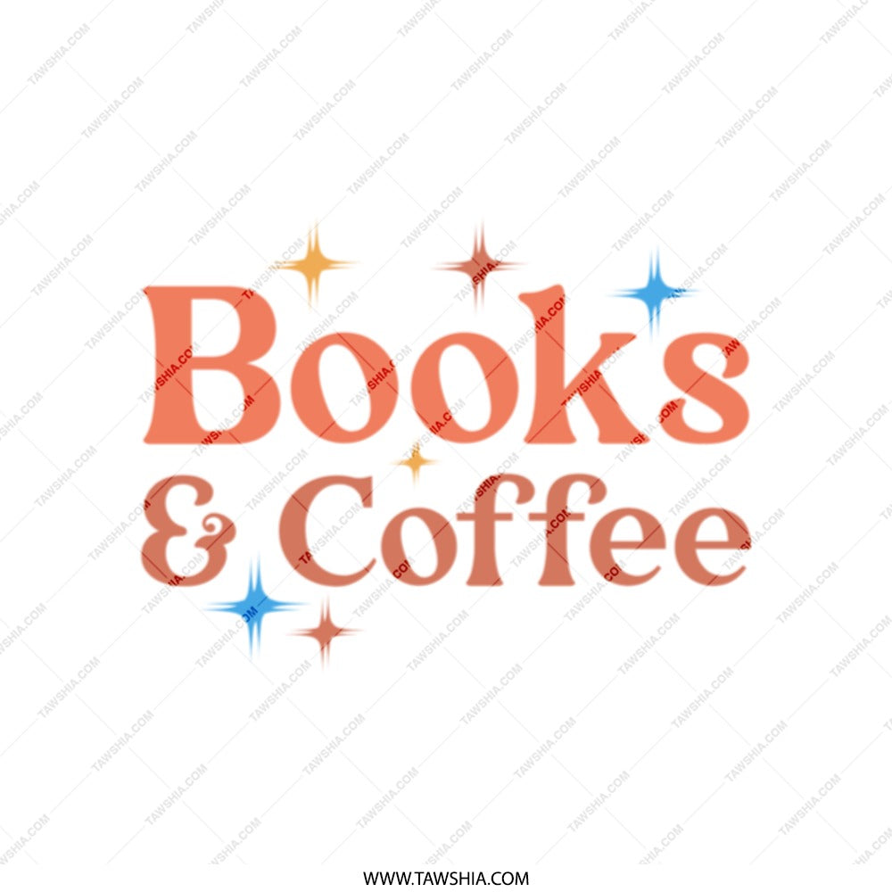 Books and Coffee Tote Bag, Book Lover Gift, Coffee Lover Tote, Gift For Readers, Bookish Tote Bag, Library Bag, Novel Tote Bag - Tawshia