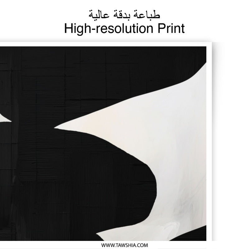 Abstract Black and White Photographic Print, Modern Art Print, Minimalist Wall Art, Home Decor, Graphic Shapes - Tawshia