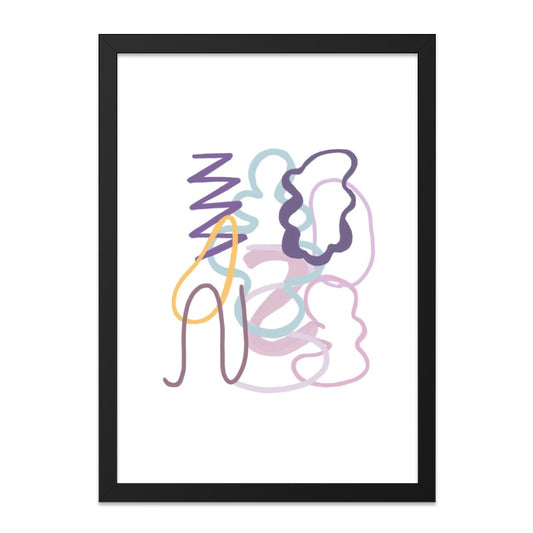 Abstract Shapes Wall Art, Modern Art Print, Minimalist Home Decor, Trendy Wall Decor, Colorful Art, Contemporary Design, Framed Wall Art - Tawshia