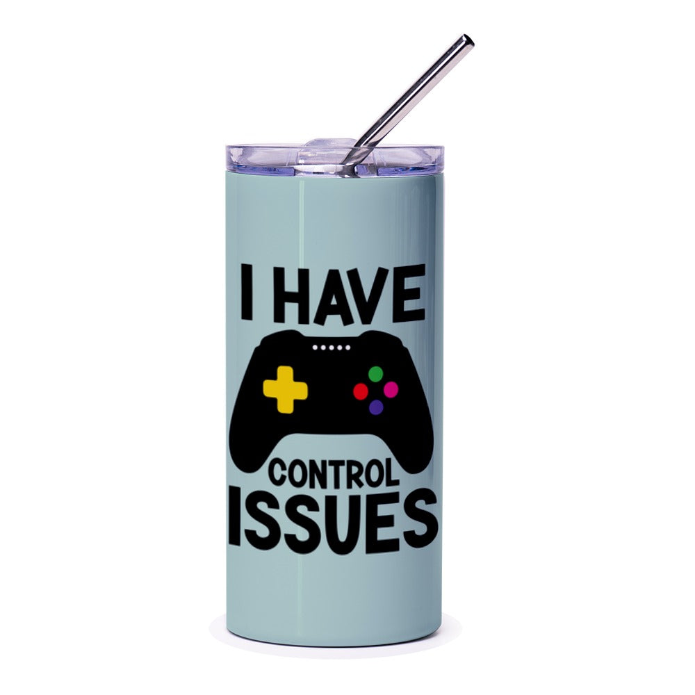 Funny Gamer Tumbler, Control Issues Gift, Gaming Lover Gift, Video Game Addict Present, Novelty Tumbler, Gamer Gift Idea, Humorous Tumbler - Tawshia