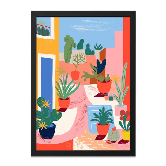 Colorful Plants Wall Art, Modern Botanical Print, Potted Plants Illustration, Houseplants Art, Home Decor, Trendy Wall Art - Tawshia