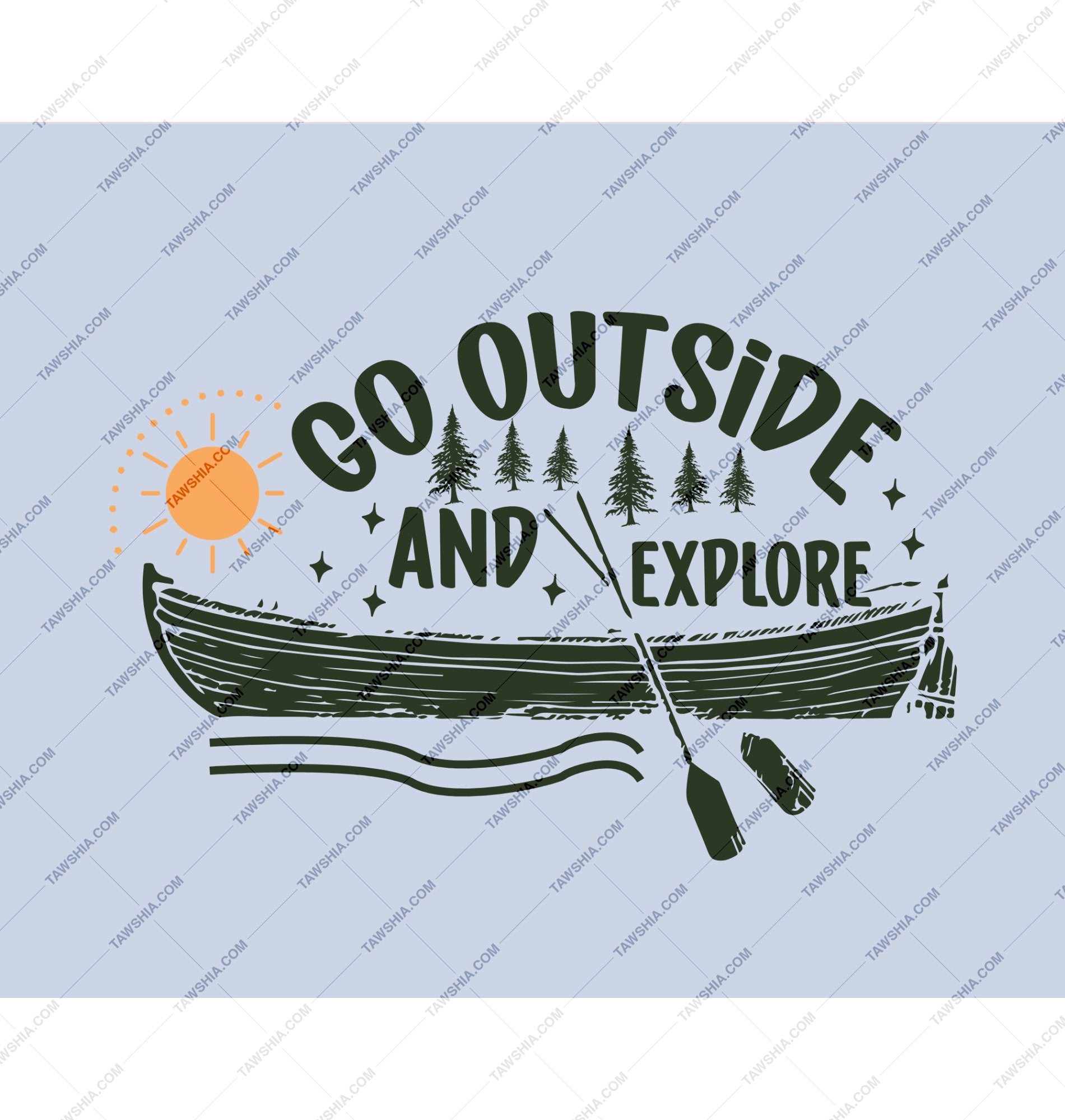 Go Outside and Explore Nature Scene Art product