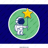 Astronaut Mouse Pad, Star Balloon, Cute Space Theme, Fun Office Decor, Gaming Pad, Computer Accessory, Desk Mat, Gift Idea - Tawshia