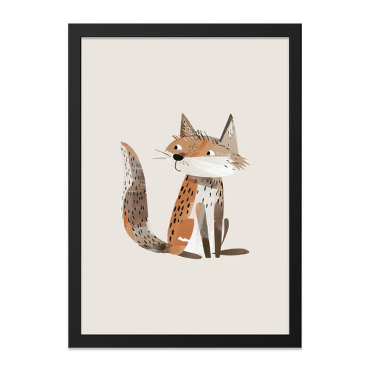 Fox Wall Art Print, Cute Animal Wall Decor, Nursery Art, Kids Room Decor, Playroom Art, Scandinavian Style Art - Tawshia