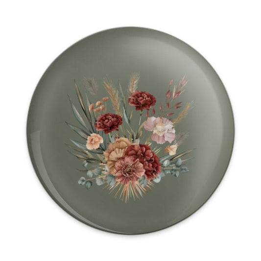 Botanical Pinback Button, Floral Bouquet Button, Aesthetic Pin Badge, Boho Chic Button, Unique Floral Gift, Nature Lover Button, Art Button - Tawshia