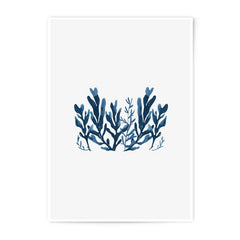 Blue Seaweed Photographic Print, Coastal Decor, Nautical Art, Minimalist Wall Art, Ocean Theme Print, Modern Home Decor, Sea Plant Art - Tawshia