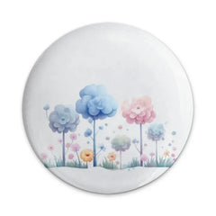 Floral Garden Pinback Button, Cute Pastel Flowers, Aesthetic Lapel Pin, Unique Gift Idea, Spring Accessory, Nature Inspired Badge - Tawshia
