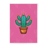 Cactus Photographic Print, Cute Home Decor, Desert Plant Art, Southwest Wall Art, Potted Cactus Print, Pink Cactus Art, Nature Photography - Tawshia