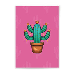 Cactus Photographic Print, Cute Home Decor, Desert Plant Art, Southwest Wall Art, Potted Cactus Print, Pink Cactus Art, Nature Photography - Tawshia