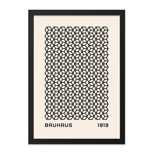 Bauhaus Wall Art, Geometric Print, 1919 Art, Modern Home Decor, Minimalist Art, Abstract Wall Decor, Cube Pattern Artwork - Tawshia