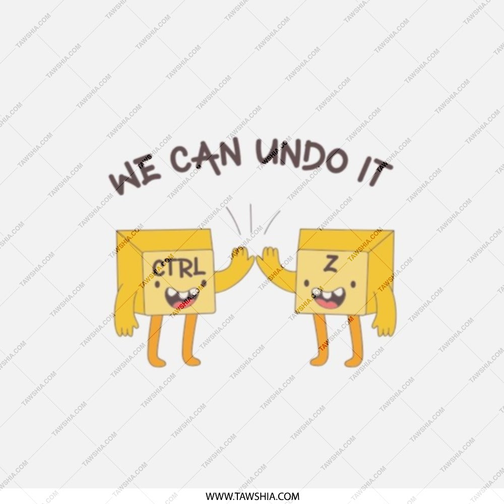 Ctrl Z Undo It Pocket Mirror, Cute Geeky Tech Gift, Funny Computer Command, Coding Present, Programmer Gift, Back to Work Pocket Mirror - Tawshia