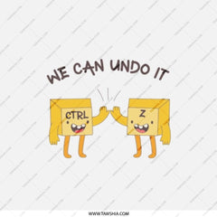 Ctrl Z Undo It Pocket Mirror, Cute Geeky Tech Gift, Funny Computer Command, Coding Present, Programmer Gift, Back to Work Pocket Mirror - Tawshia