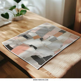Abstract Blocks Photographic Print, Modern Wall Art, Neutral Tone Art, Pink Gray Decor, Living Room Art, Contemporary Art Print - Tawshia