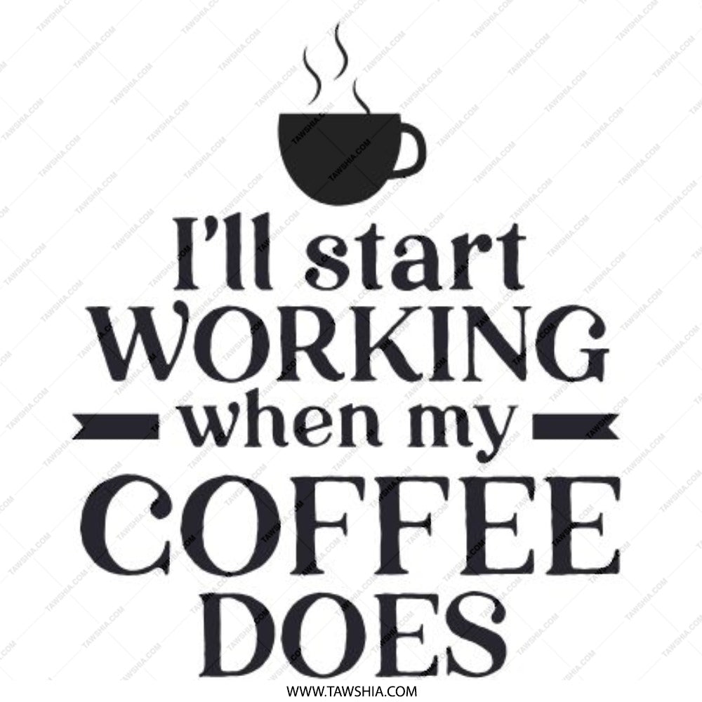 Coffee Lover Pinback Button, Funny Work Button, I'll Start Working When My Coffee Does Button, Office Humor Pin, Coffee Addict - Tawshia