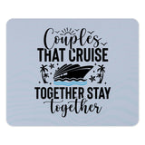Couples That Cruise Mouse Pad, Together Stay Together Gift, Vacation Cruise, Tropical Palms Mousepad, Cruise Lover, Wedding Gift Idea - Tawshia