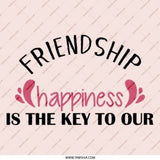 Friendship and Happiness Pinback Button, Cute Friendship Gift, Friendship Key Button, Positive Vibes Pin, Friendship Quote Pin - Tawshia