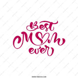 Best Mom Ever Tote Bag, Mother's Day Gift Idea, Shopping Bag, Everyday Tote Bag, Mom Birthday Gift, Gift for Mom, Cute Pink Text Design - Tawshia