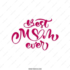 Best Mom Ever Tote Bag, Mother's Day Gift Idea, Shopping Bag, Everyday Tote Bag, Mom Birthday Gift, Gift for Mom, Cute Pink Text Design - Tawshia