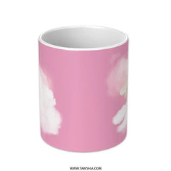 Cute Bunny Mug, Rabbit on Cloud Mug, Pink Dreamy Mug, Kawaii Animal Mug, Pastel Aesthetic, Gift for Bunny Lover, Coffee Mug, Tea Mug - Tawshia
