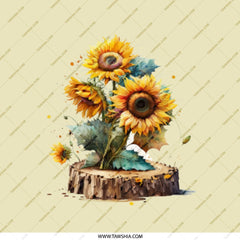 Sunflower Mirror, Compact Mirror, Floral Mirror, Yellow Flower Design, Makeup Mirror, Pocket Mirror, Cosmetic Mirror, Gift for Her - Tawshia